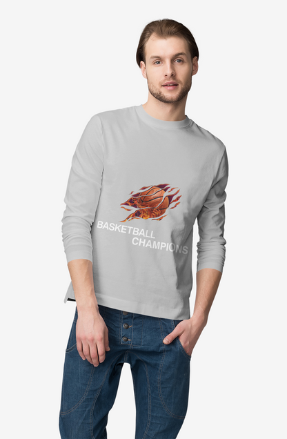 Basketball Champions Long Sleeve Tee - Unisex Cotton Shirt