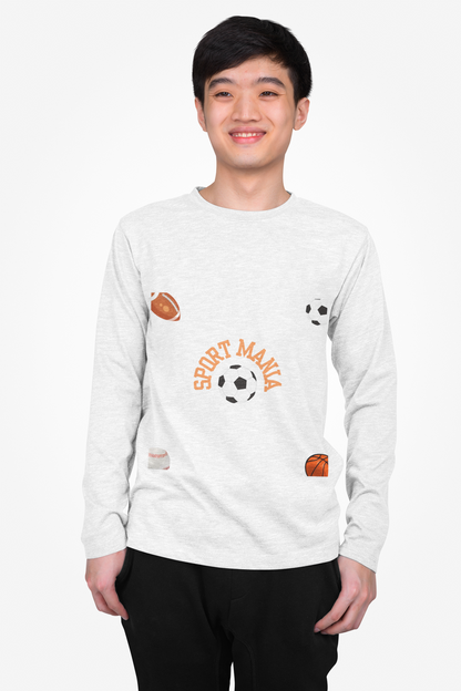Sport Long Sleeve Tee - Fun Sports Design for Active Lifestyle