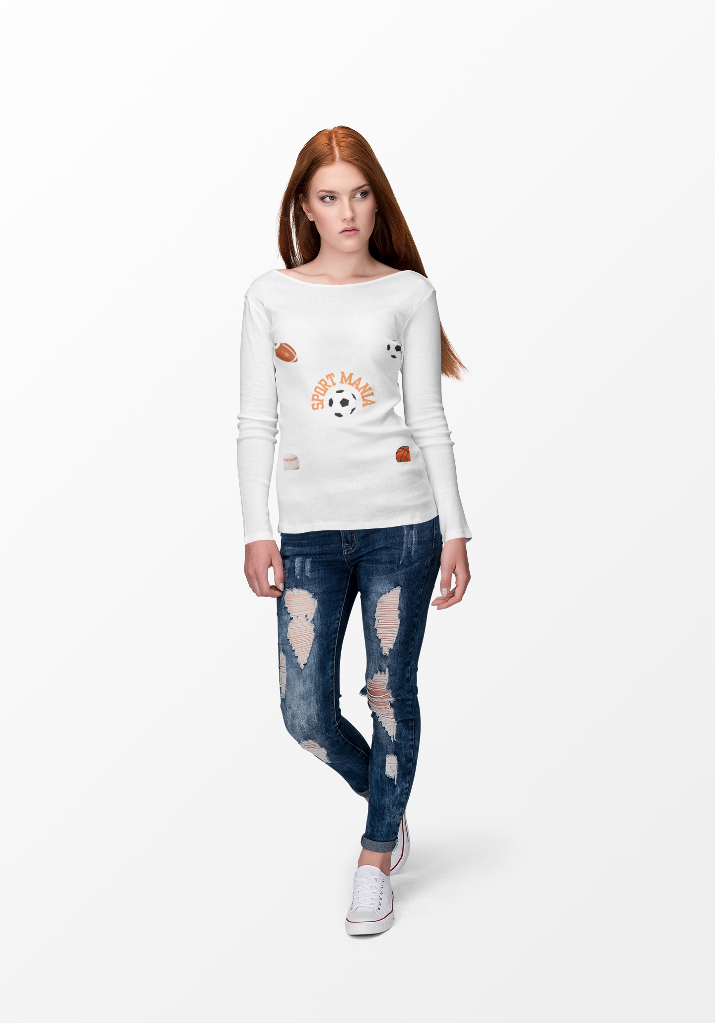Sport Long Sleeve Tee - Fun Sports Design for Active Lifestyle