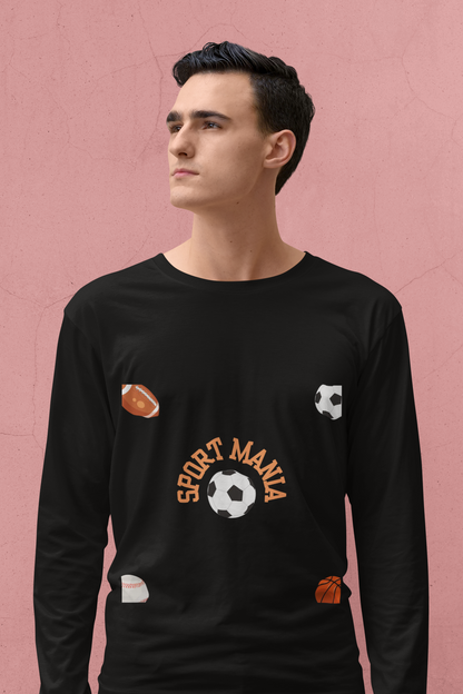 Sport Long Sleeve Tee - Fun Sports Design for Active Lifestyle