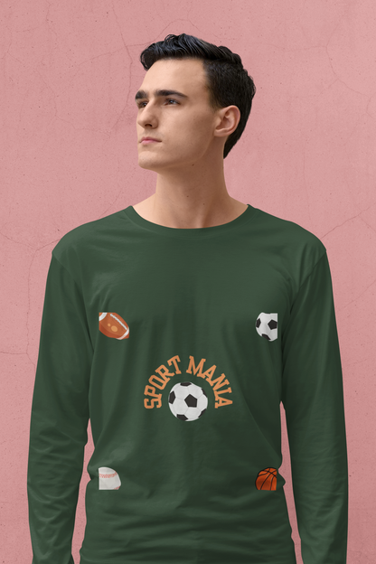 Sport Long Sleeve Tee - Fun Sports Design for Active Lifestyle