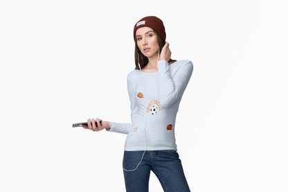 Sport Long Sleeve Tee - Fun Sports Design for Active Lifestyle