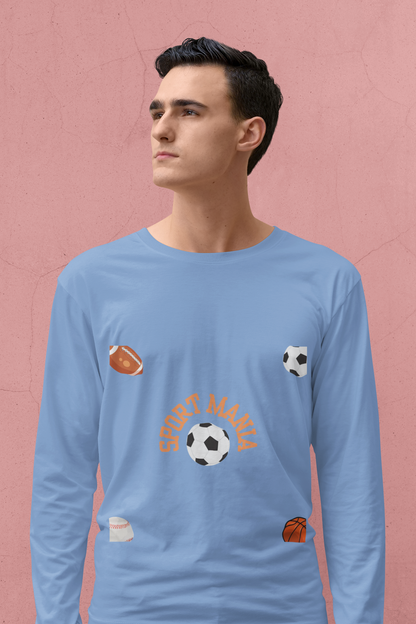 Sport Long Sleeve Tee - Fun Sports Design for Active Lifestyle