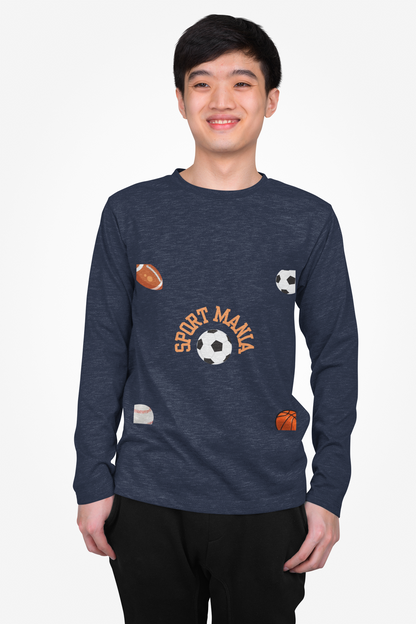Sport Long Sleeve Tee - Fun Sports Design for Active Lifestyle