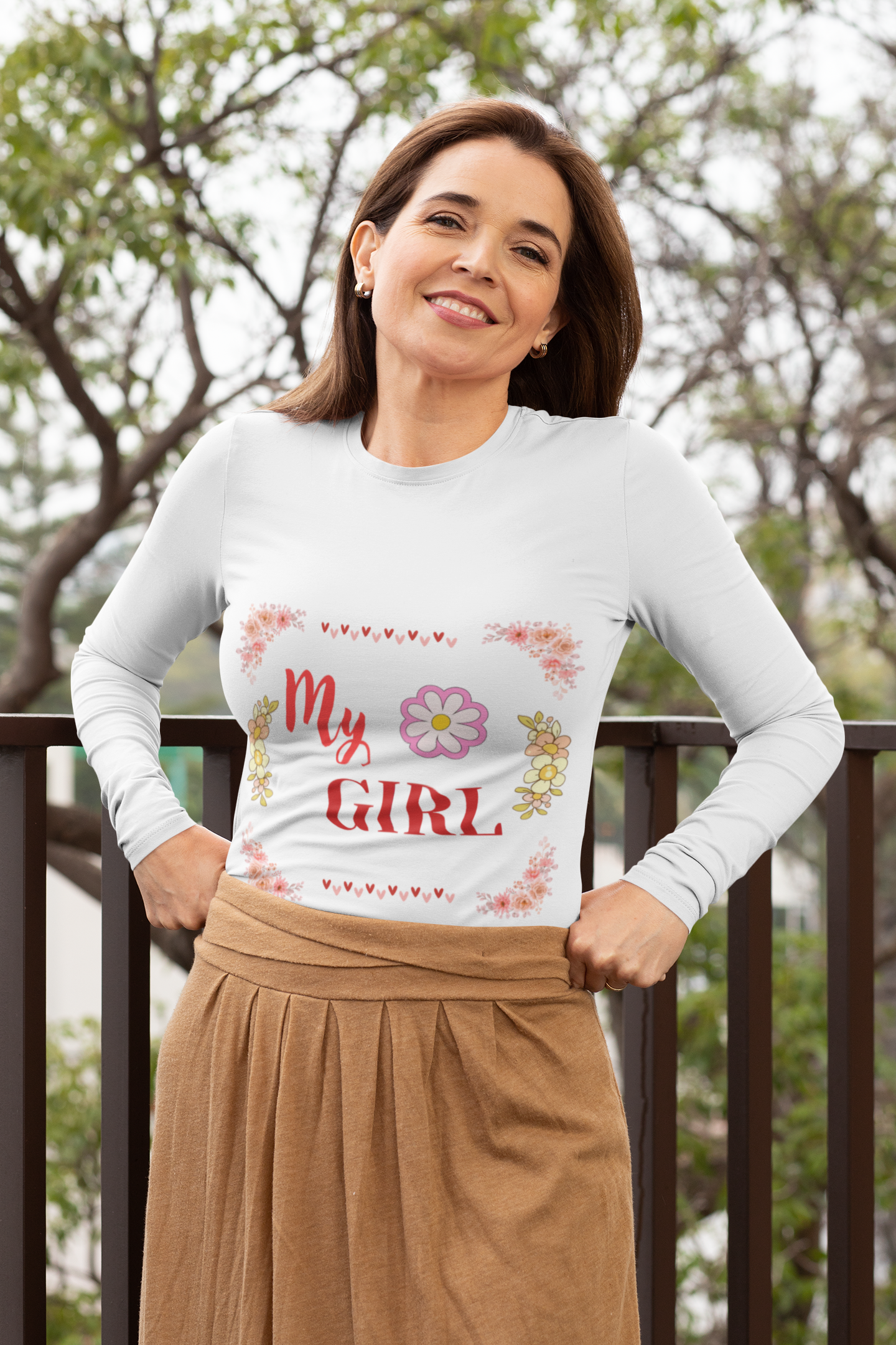 Floral Long Sleeve Tee - Warm and Cozy Moments Design