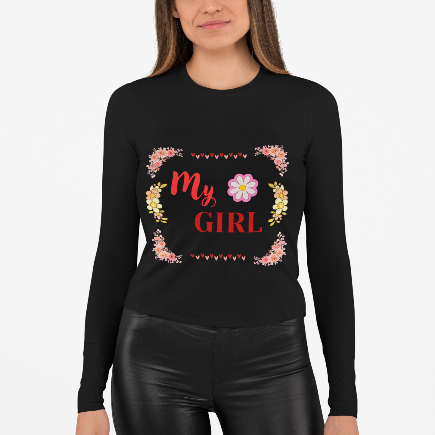 Floral Long Sleeve Tee - Warm and Cozy Moments Design