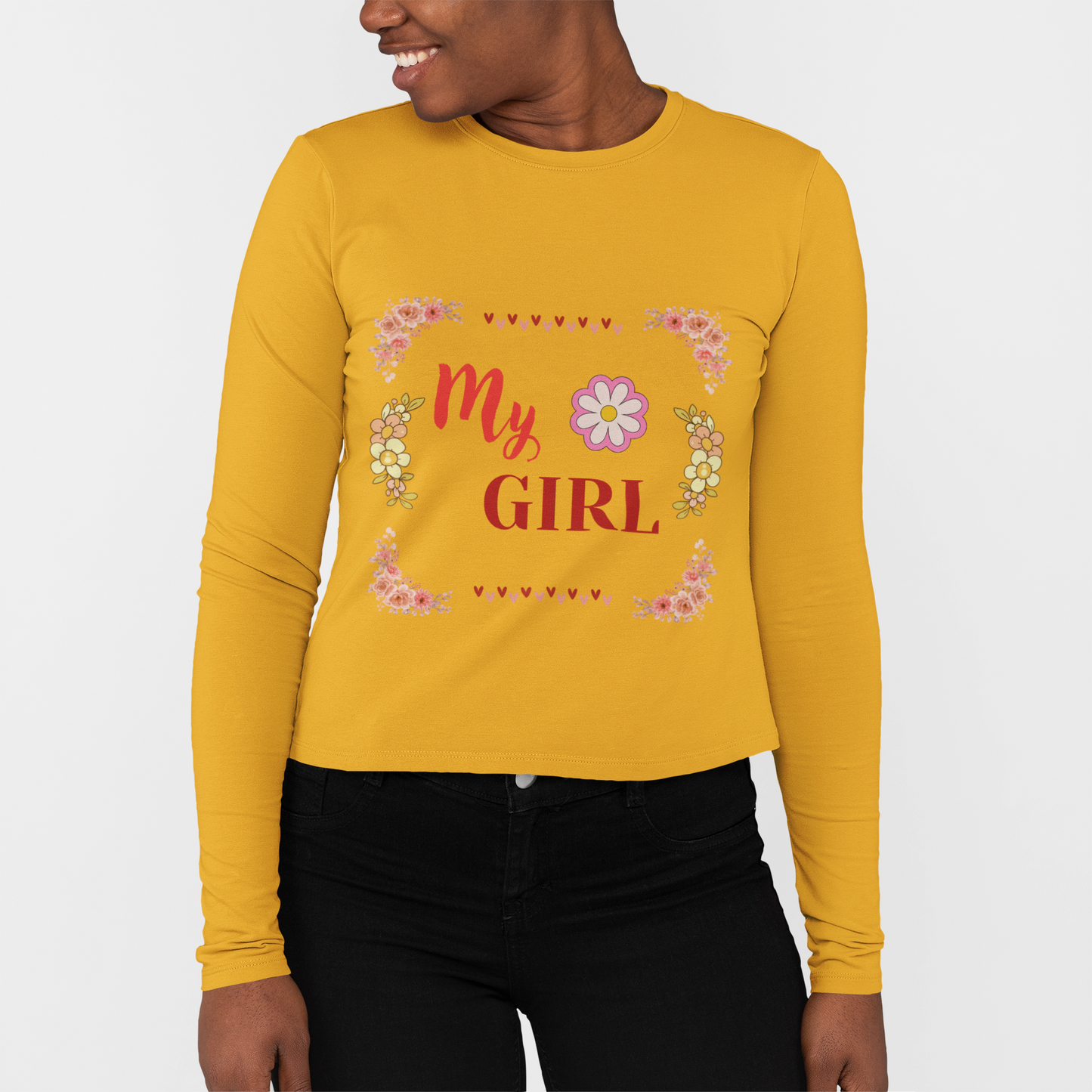 Floral Long Sleeve Tee - Warm and Cozy Moments Design