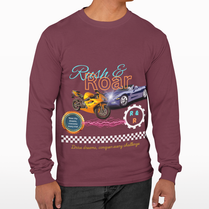 Drive & Roar Long Sleeve Tee - Car Enthusiast Gift