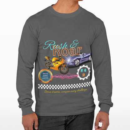 Drive & Roar Long Sleeve Tee - Car Enthusiast Gift