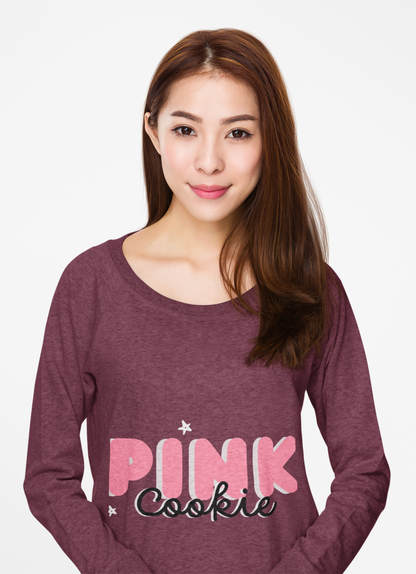 Pink Cookie Long Sleeve Tee - Sweet Treat Vibe