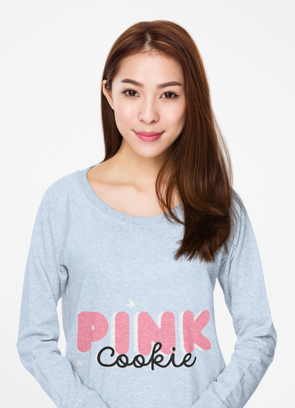 Pink Cookie Long Sleeve Tee - Sweet Treat Vibe