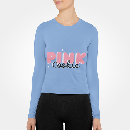Pink Cookie Long Sleeve Tee - Sweet Treat Vibe