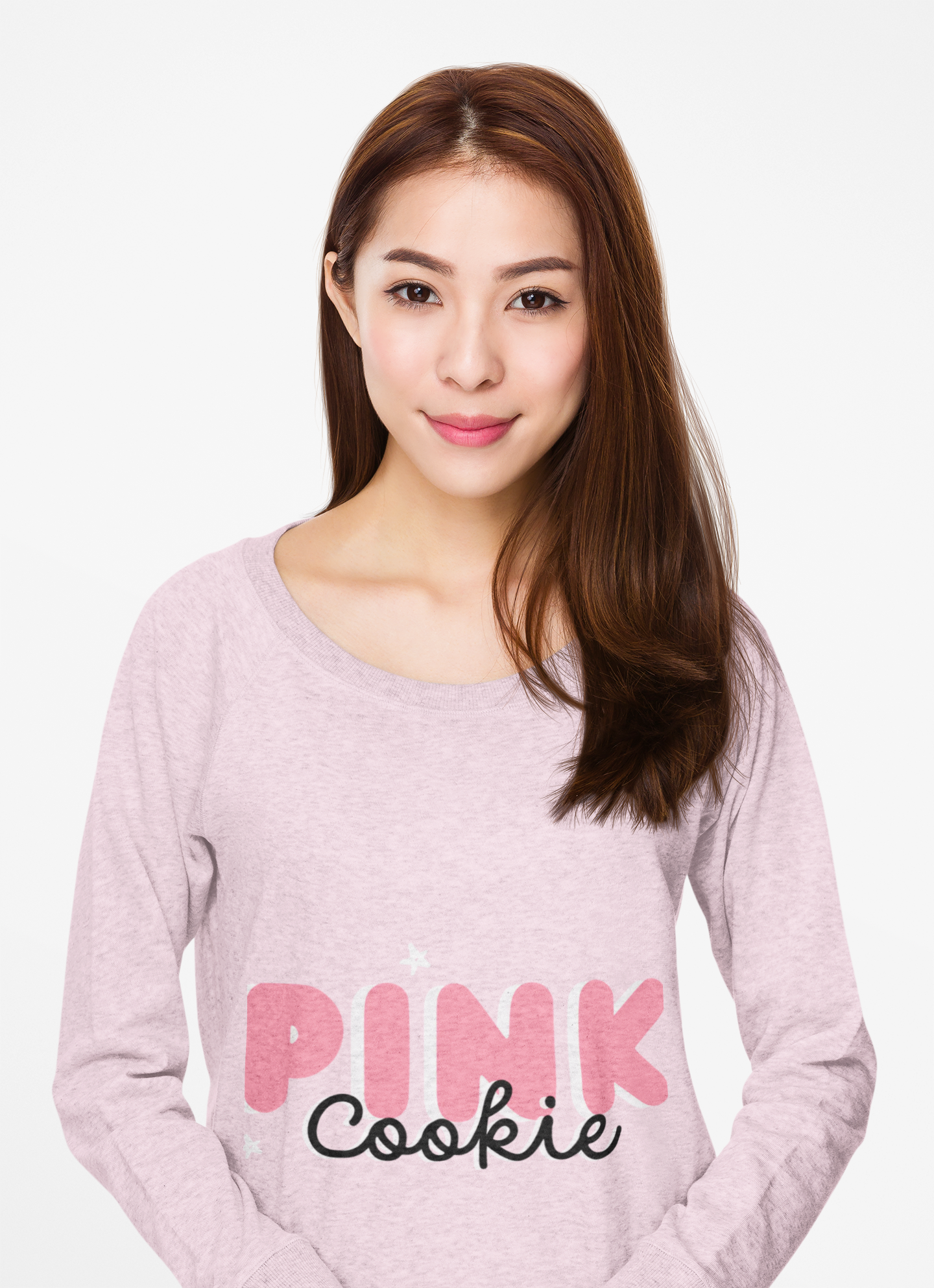 Pink Cookie Long Sleeve Tee - Sweet Treat Vibe