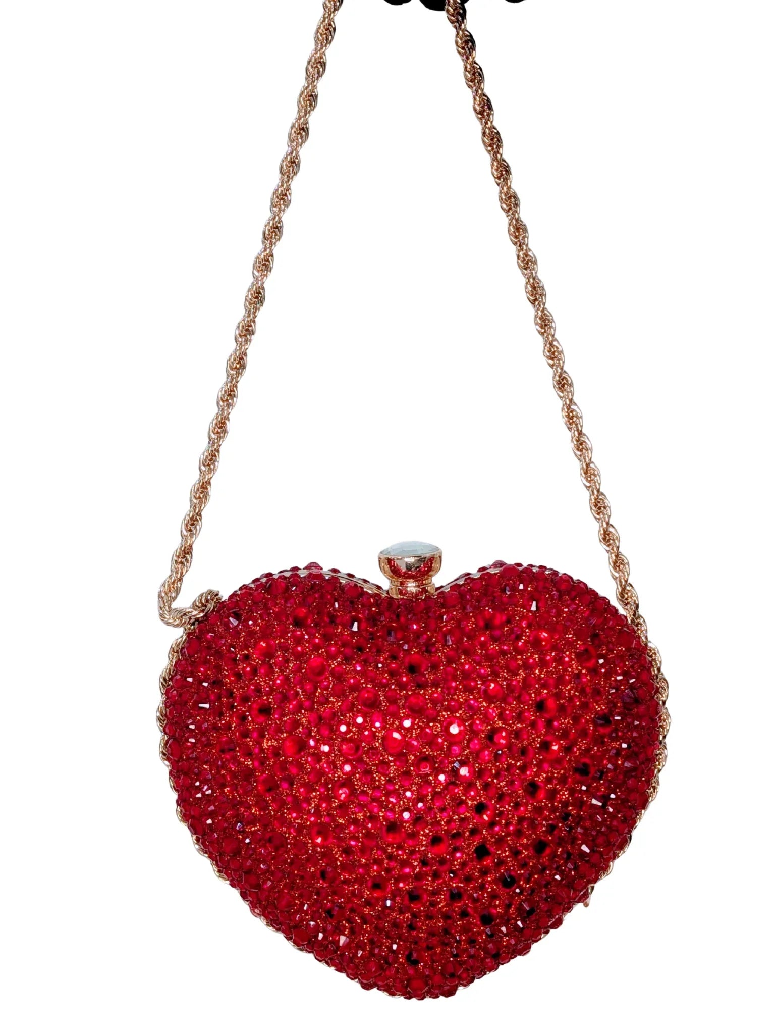 Rhinestone Crystal Clutch Bag, Luxury Bridal Evening Purse with Chain, Elegant Wedding & Formal Party Handbag - RizQ Life 