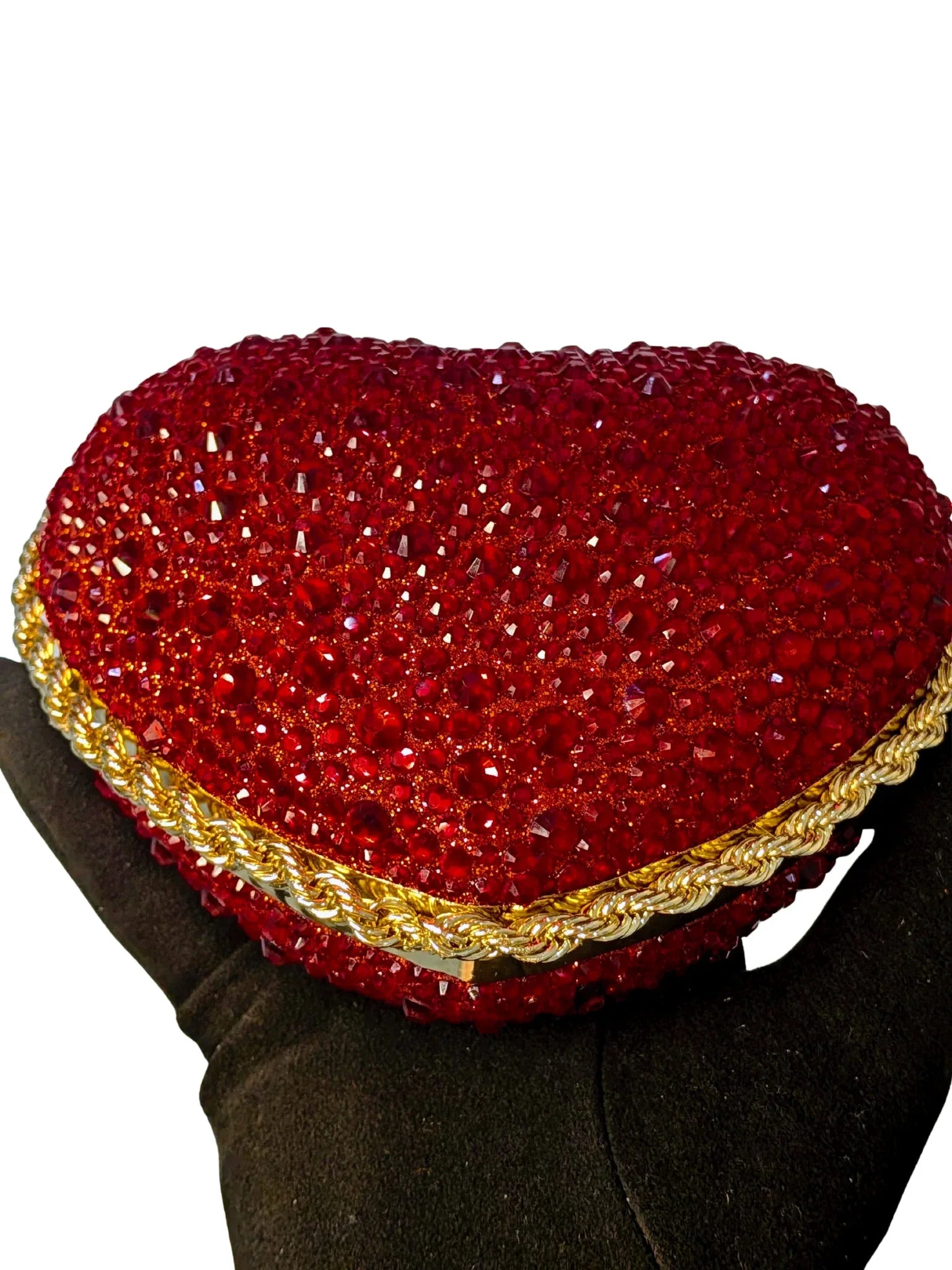 Rhinestone Crystal Clutch Bag, Luxury Bridal Evening Purse with Chain, Elegant Wedding & Formal Party Handbag - RizQ Life 