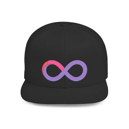 Infinite trendy flat bill snapback cap for adults. Adjustable, durable, and stylish with a classic green undervisor. Perfect gift for birthdays and casual wear.