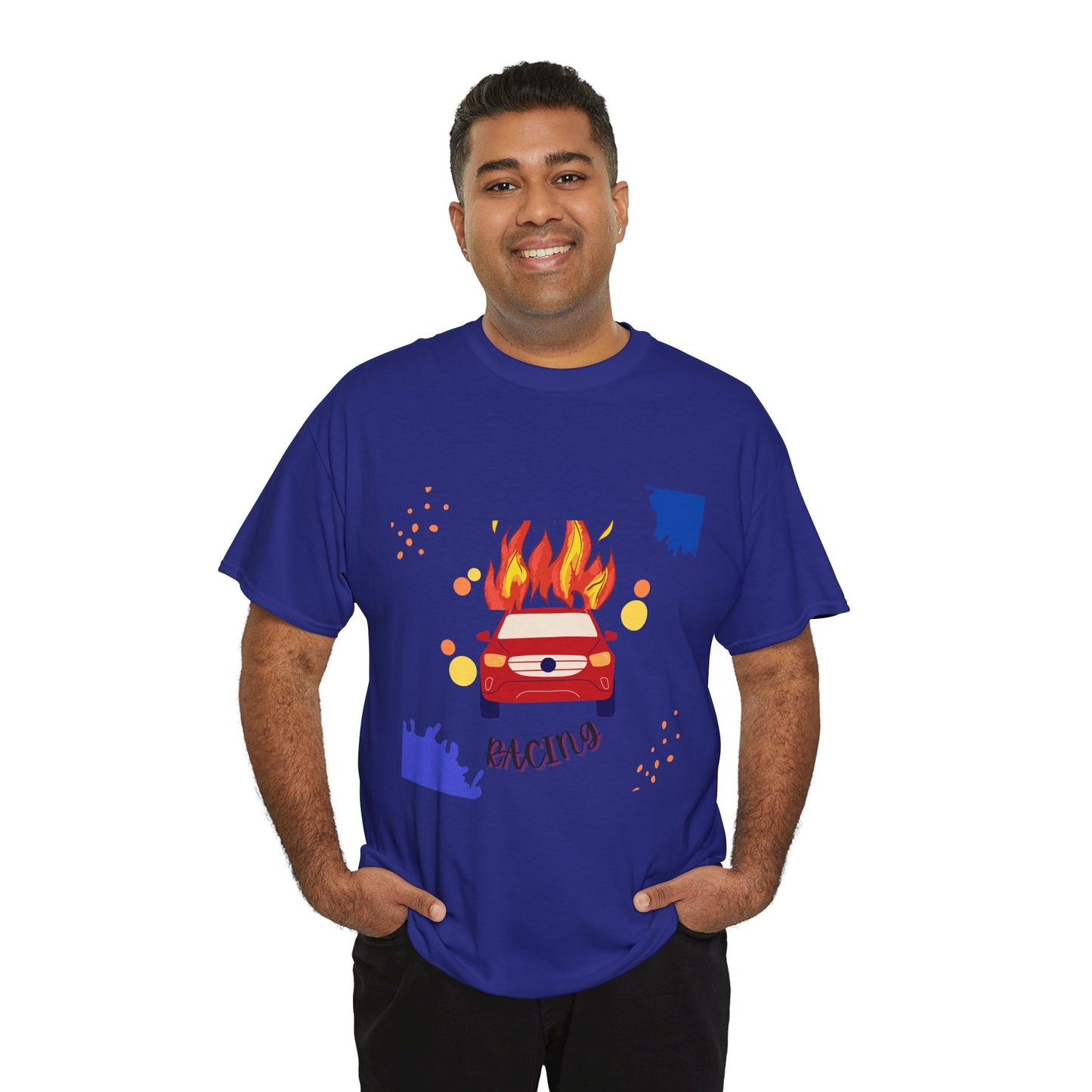 Unisex Racing Graphic T-Shirt – Heavy Cotton Car Racing Tee for Men & Women, Casual Motorsport Fan Shirt, Short Sleeve Top, Sizes S-5XL