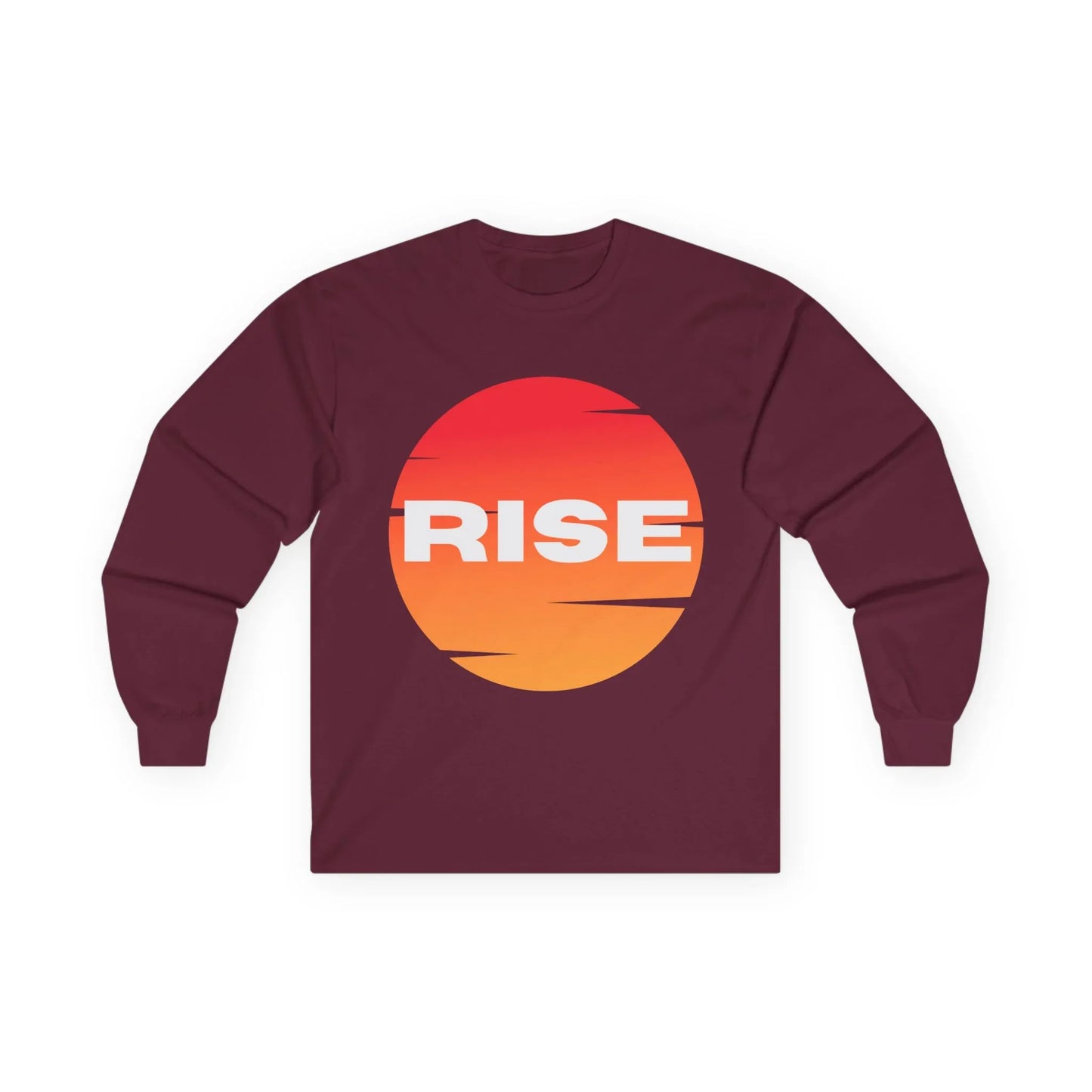 Sunrise RISE Long Sleeve Tee - Motivational Unisex Cotton Shirt for Inspiration - RizQ Life 