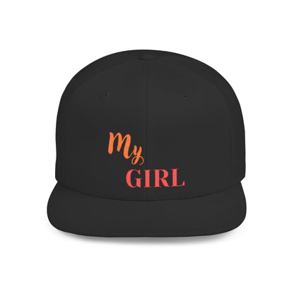 Casquette My Girl Snapback – casquette tendance à visière plate ajustable pour femmes et adolescentes. Idéale pour un look décontracté, les festivals et les cadeaux.