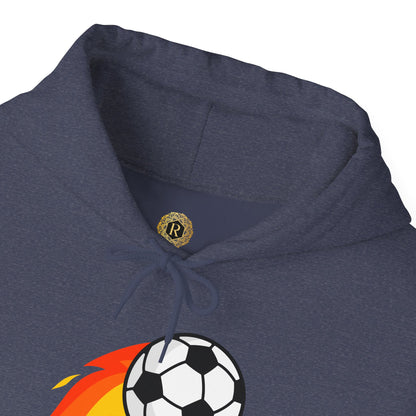 Soccer Fire Ball Hoodie - Men's Heavy Blend Hooded Sweatshirt
