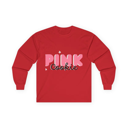 Pink Cookie Long Sleeve Tee - Sweet Treat Vibe