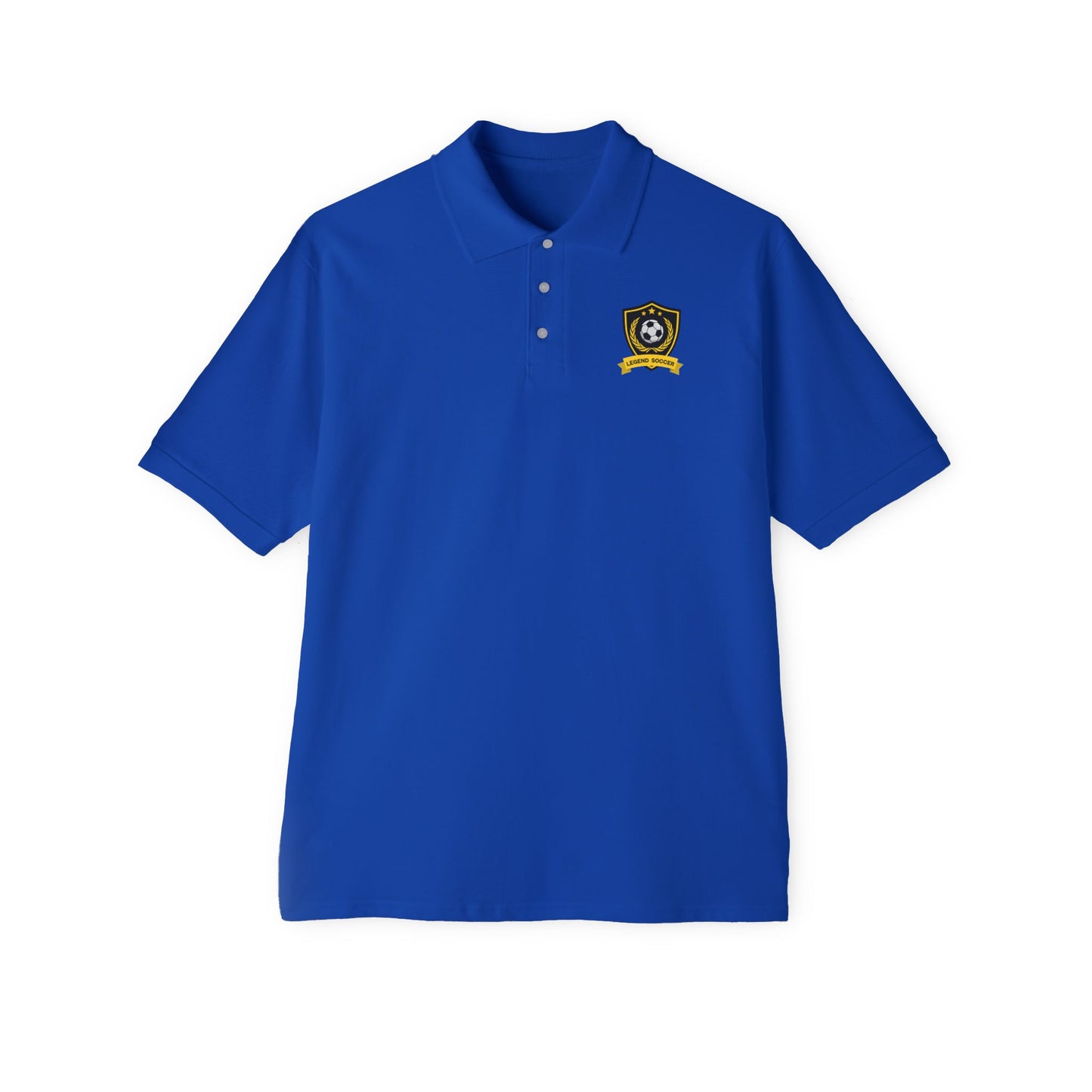Men's Soccer Piqué Polo with Sporty Design