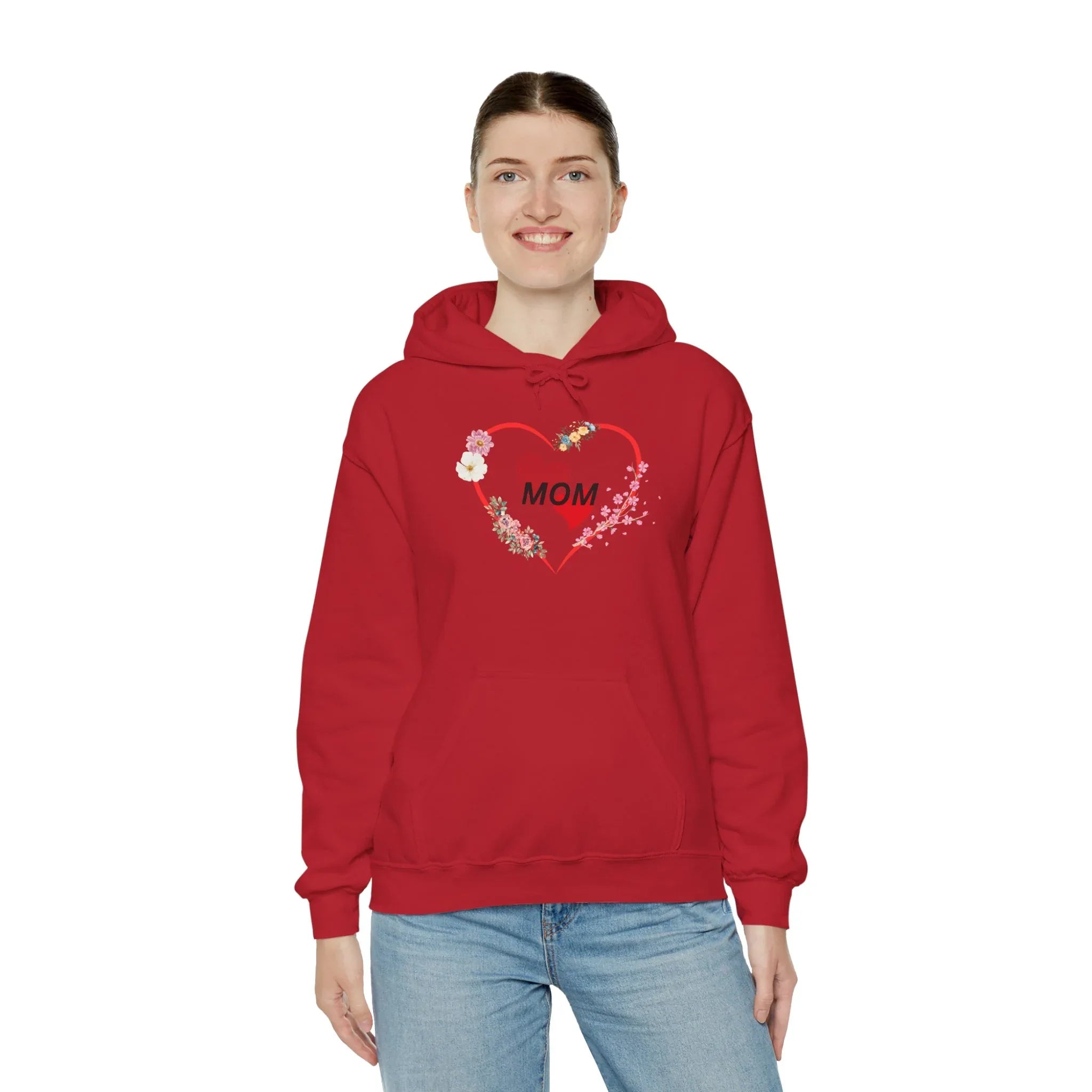 Mom Love Hoodie - Floral Heart Design - Perfect Gift for Mother's Day - RizQ Life 