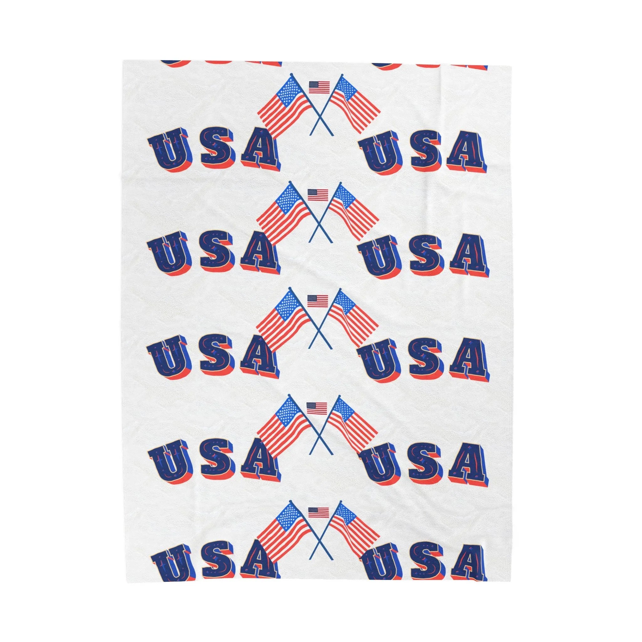 USA Flag Velveteen Plush Blanket - Cozy Throw for Independence Day, Festivals, Picnics, Home Decor, Gifts - RizQ Life 