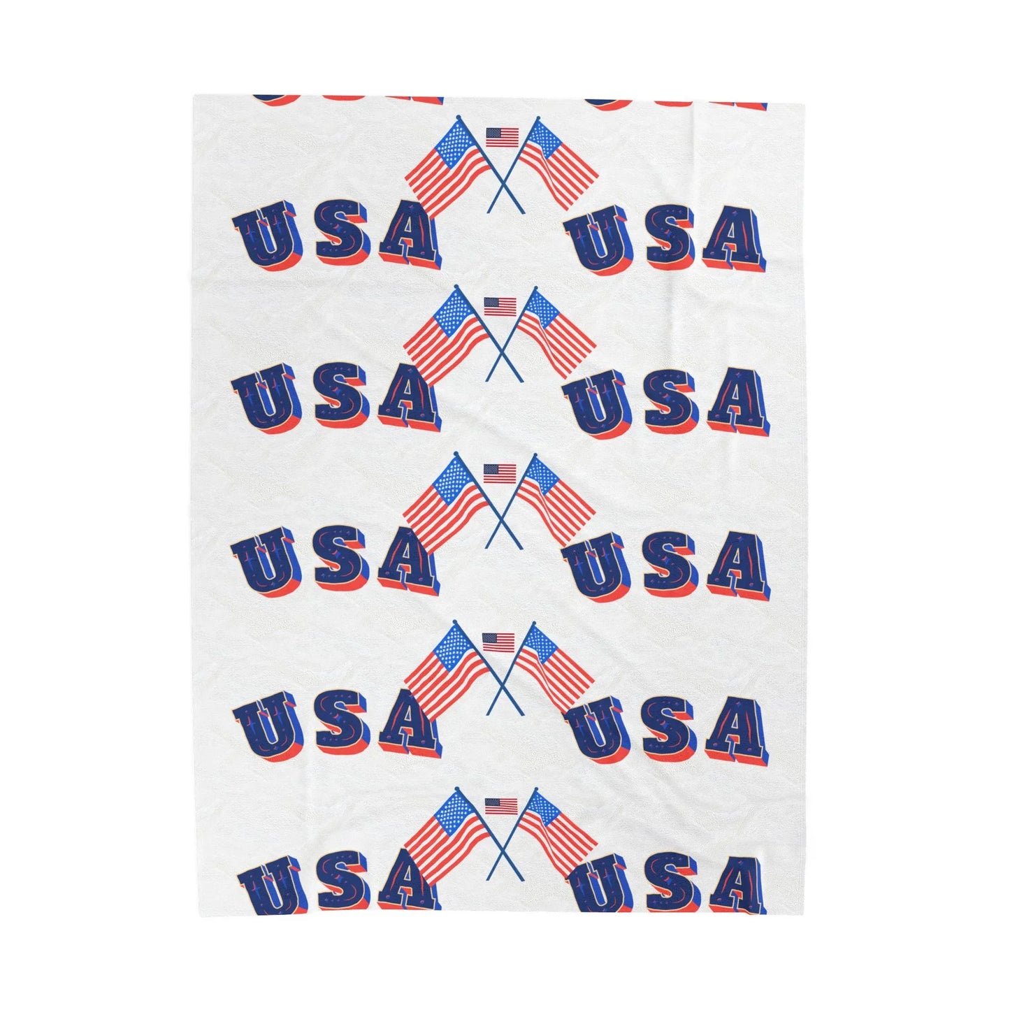 USA Flag Velveteen Plush Blanket - Cozy Throw for Independence Day, Festivals, Picnics, Home Decor, Gifts - RizQ Life 