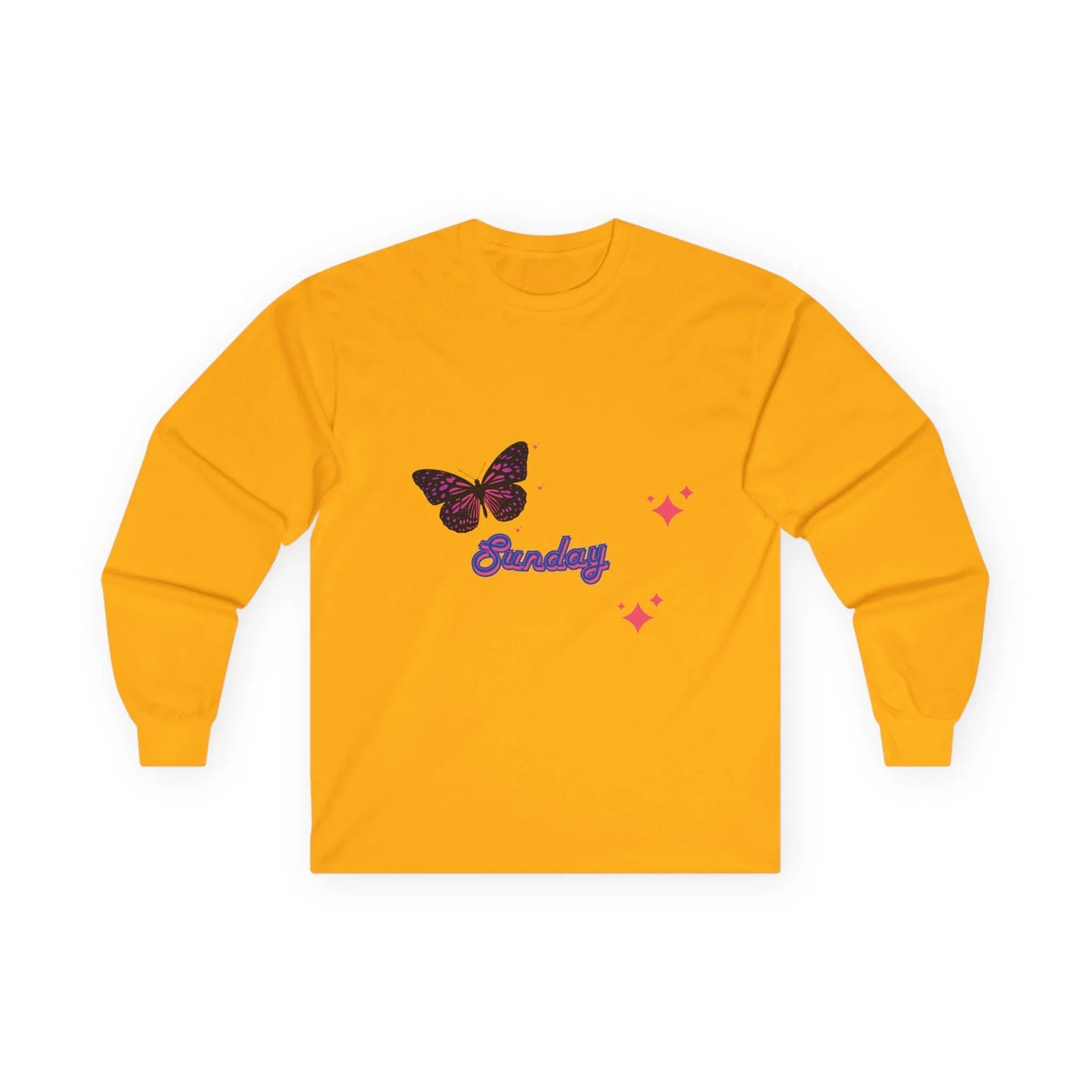Butterfly Sunday Long Sleeve Tee - Unisex Ultra Cotton Shirt - RizQ Life 