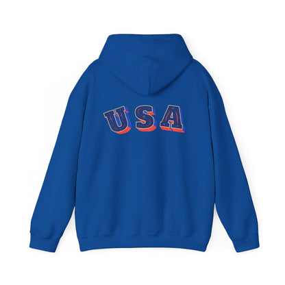 Men's Patriotic Hoodie - Double American Flag Graphic