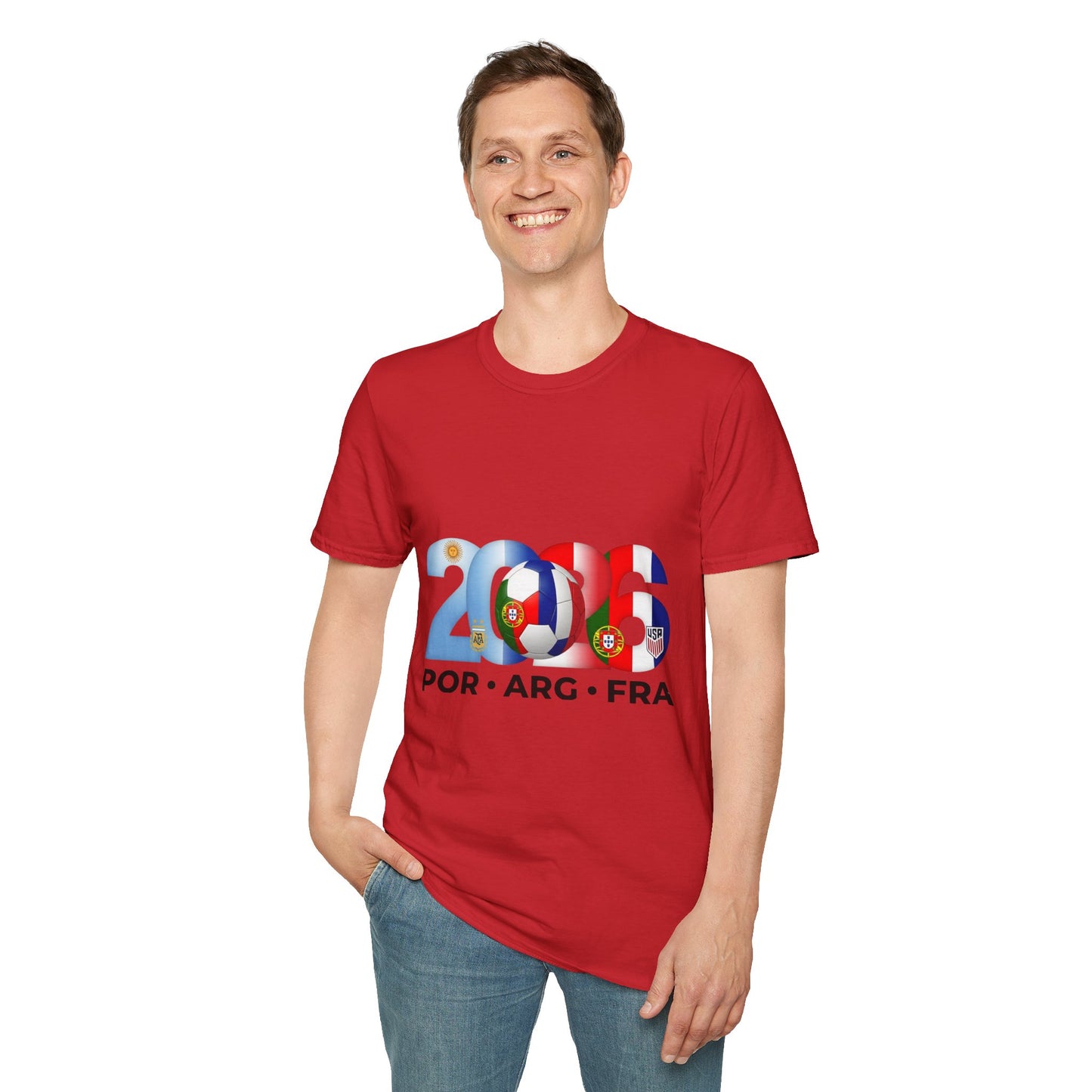 2026 Soccer Unisex Shirt | POR ARG FRA USA Football Tee
