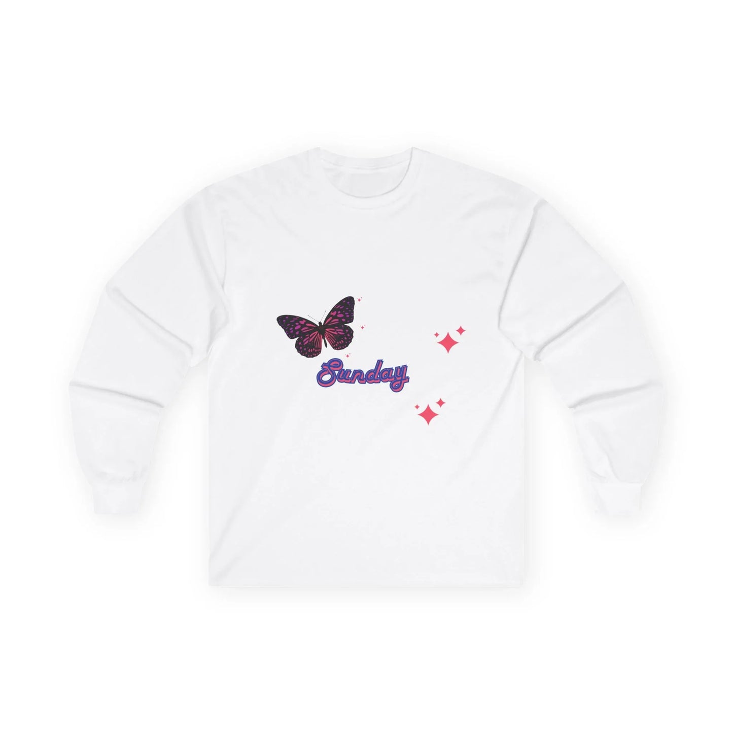 Butterfly Sunday Long Sleeve Tee - Unisex Ultra Cotton Shirt - RizQ Life 