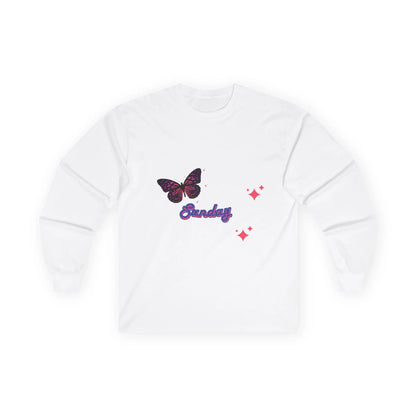 Butterfly Sunday Long Sleeve Tee - Unisex Ultra Cotton Shirt - RizQ Life 