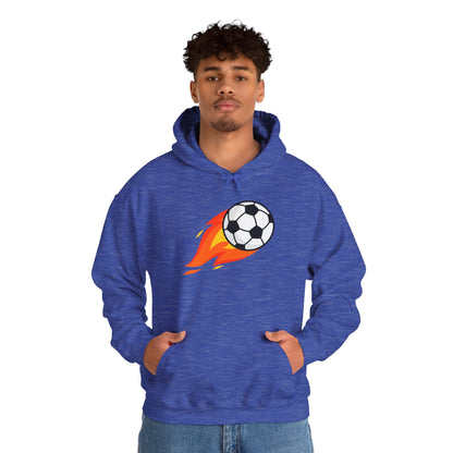 Soccer Fire Ball Hoodie - Men's Heavy Blend Hooded Sweatshirt