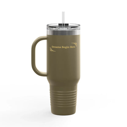 RizQ Life 40oz Insulated Travel Tumbler with Handle