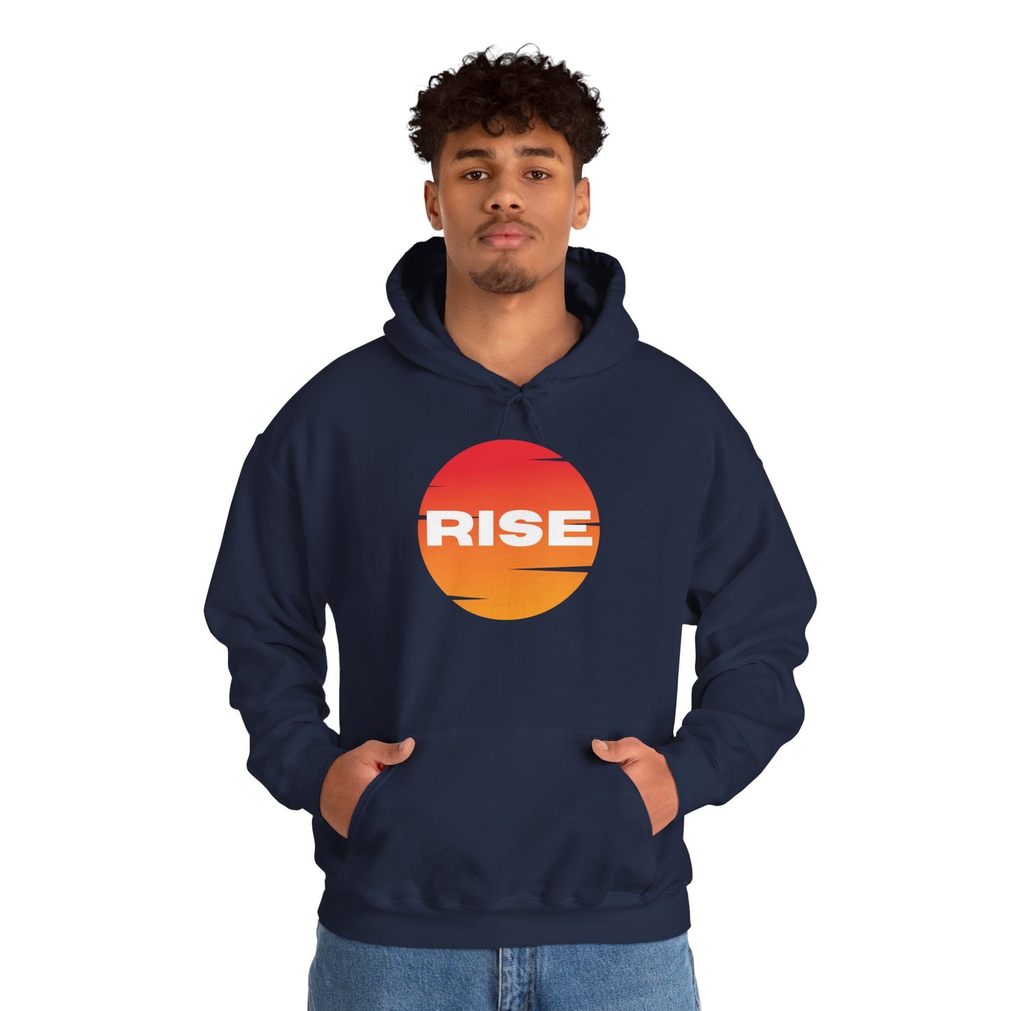 Men's Rise Sunset Hoodie - Comfortable Heavy Blend Sweatshirt