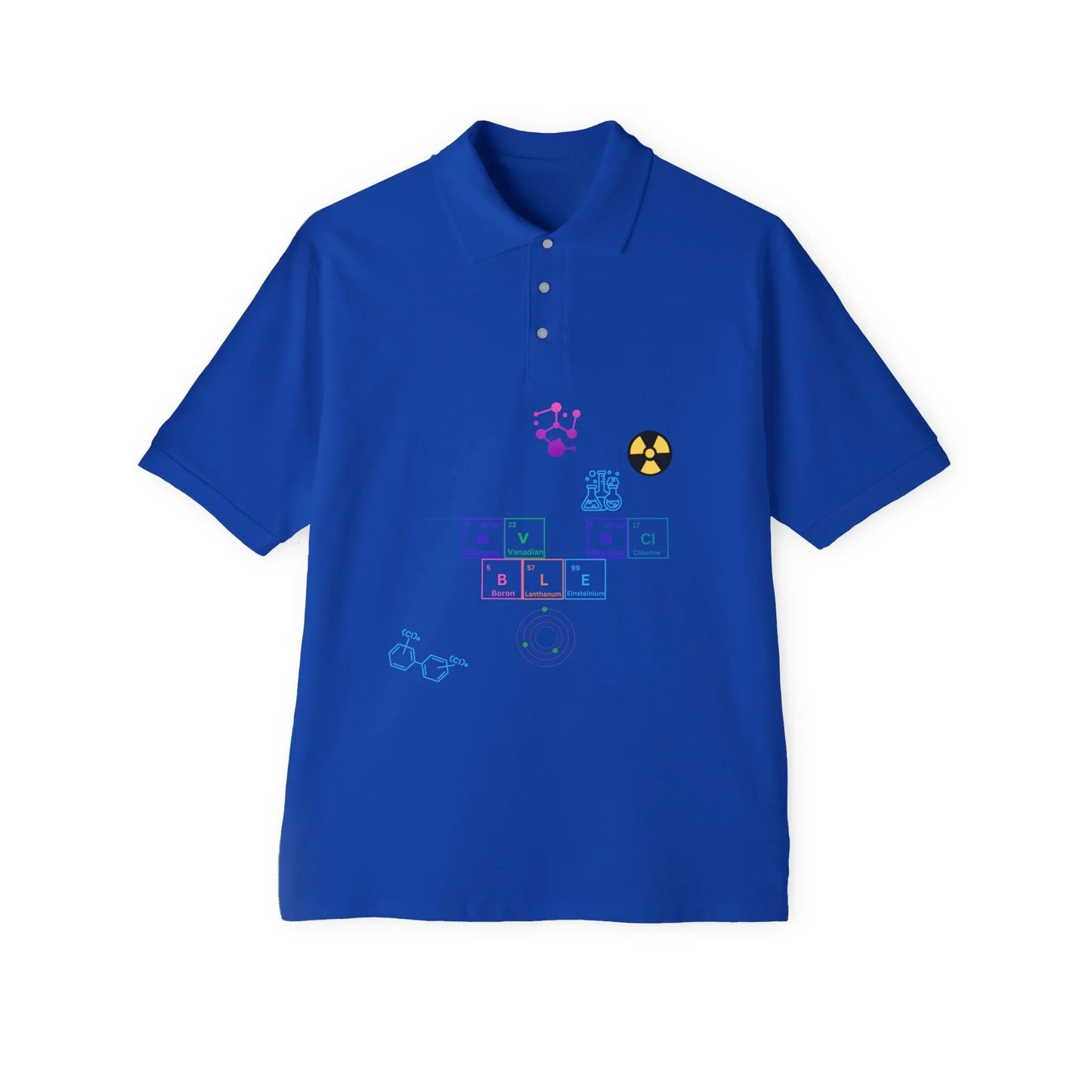 Piqué Polo - Invincible Science Men's Stylish & Comfortable Shirt for STEM Enthusiasts - RizQ Life 