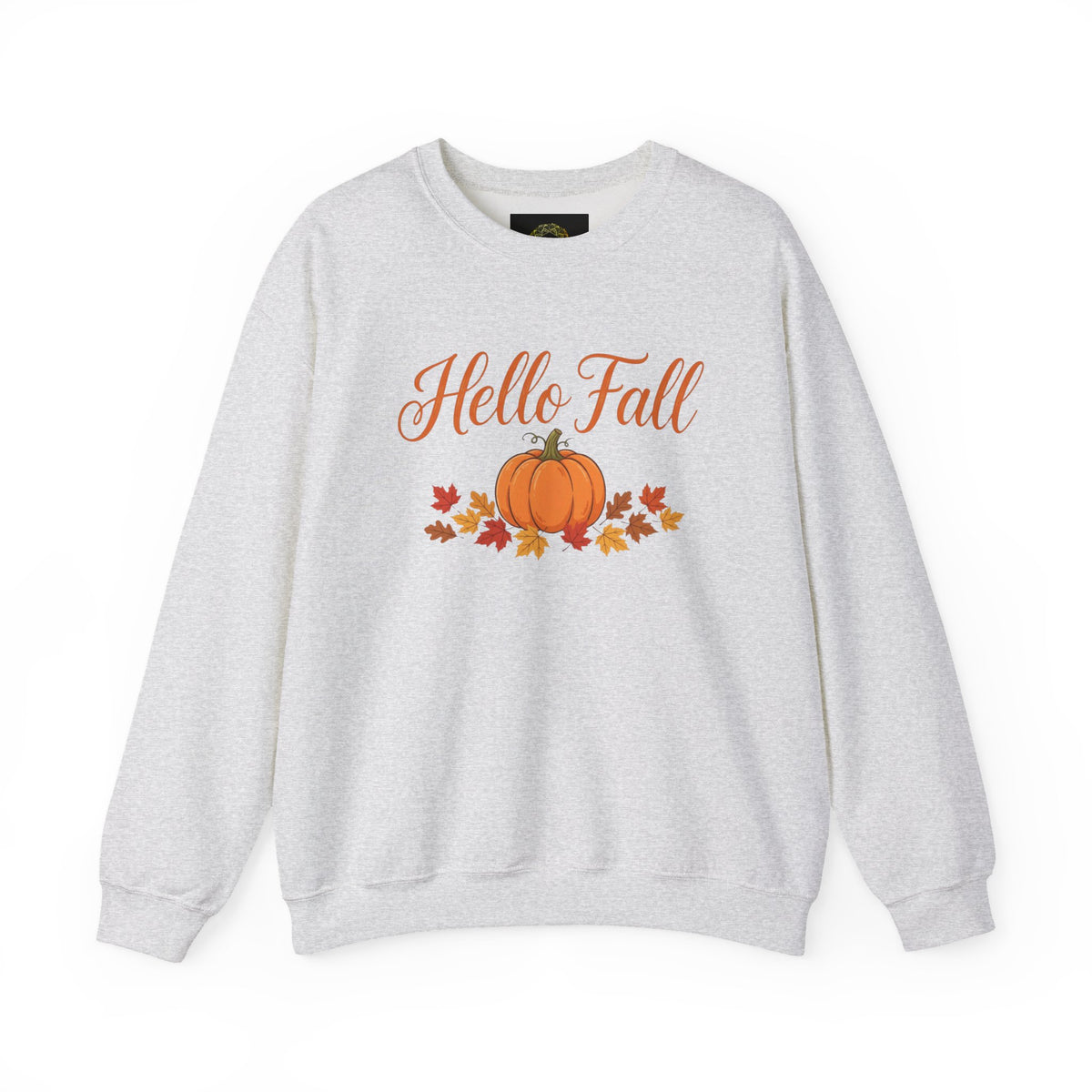 Hello Fall Pumpkin Crewneck Sweatshirt | Cozy Autumn Apparel