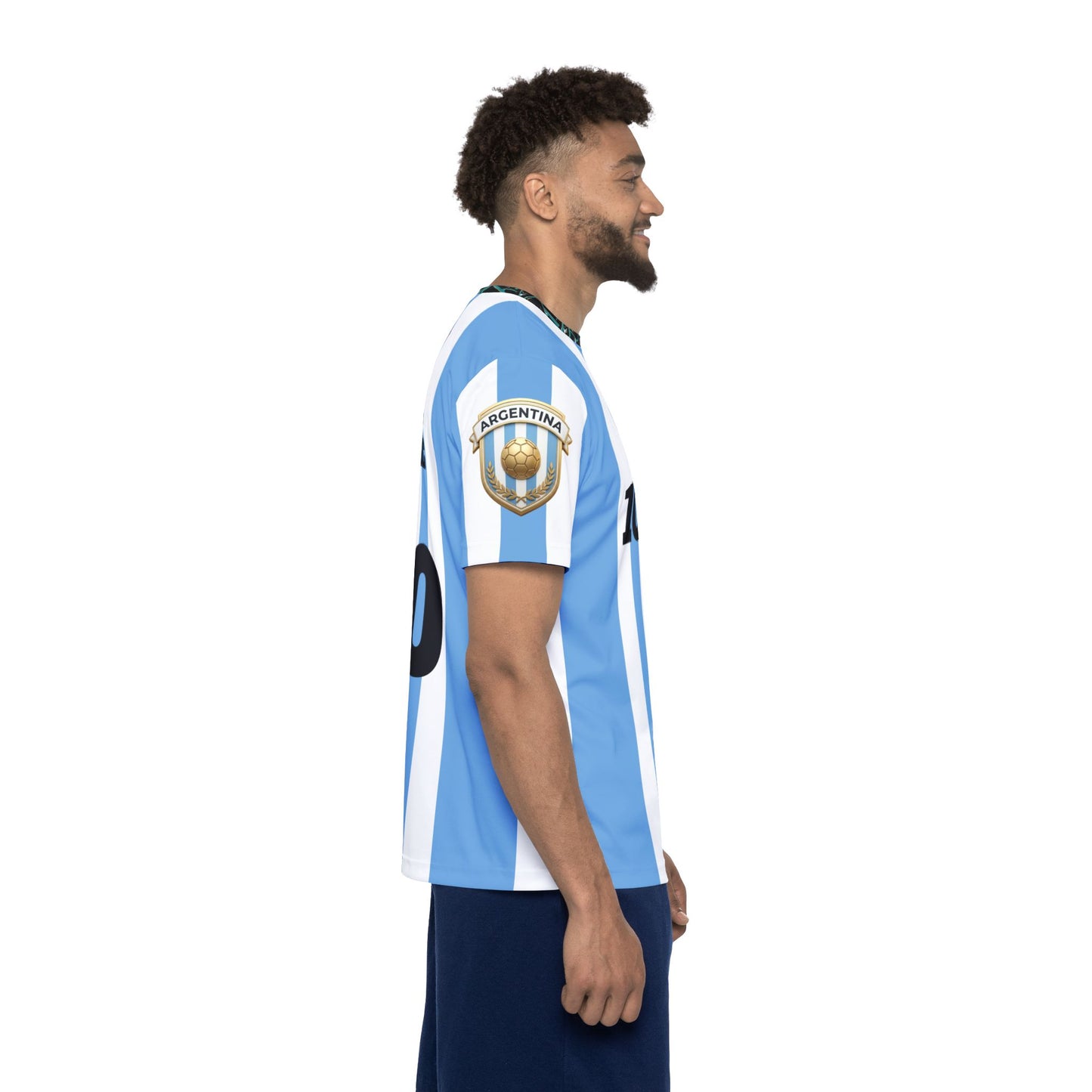 Custom Argentina World Champions Jersey 2024 – Personalized Name & Number – Limited Edition Sky Blue & White Football Kit