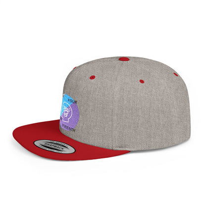 Shop the Motivational Strength Snapback – flat bill adjustable hat for men & women. Perfect streetwear and inspirational gift.