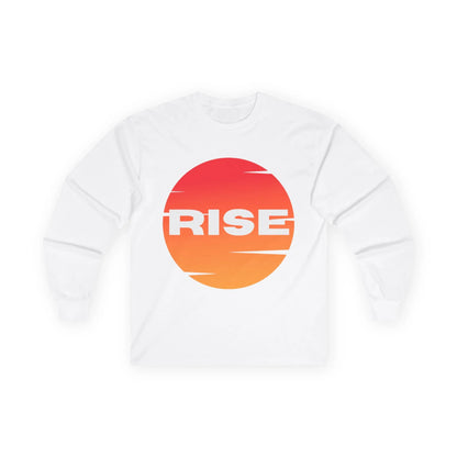 Sunrise RISE Long Sleeve Tee - Motivational Unisex Cotton Shirt for Inspiration - RizQ Life 