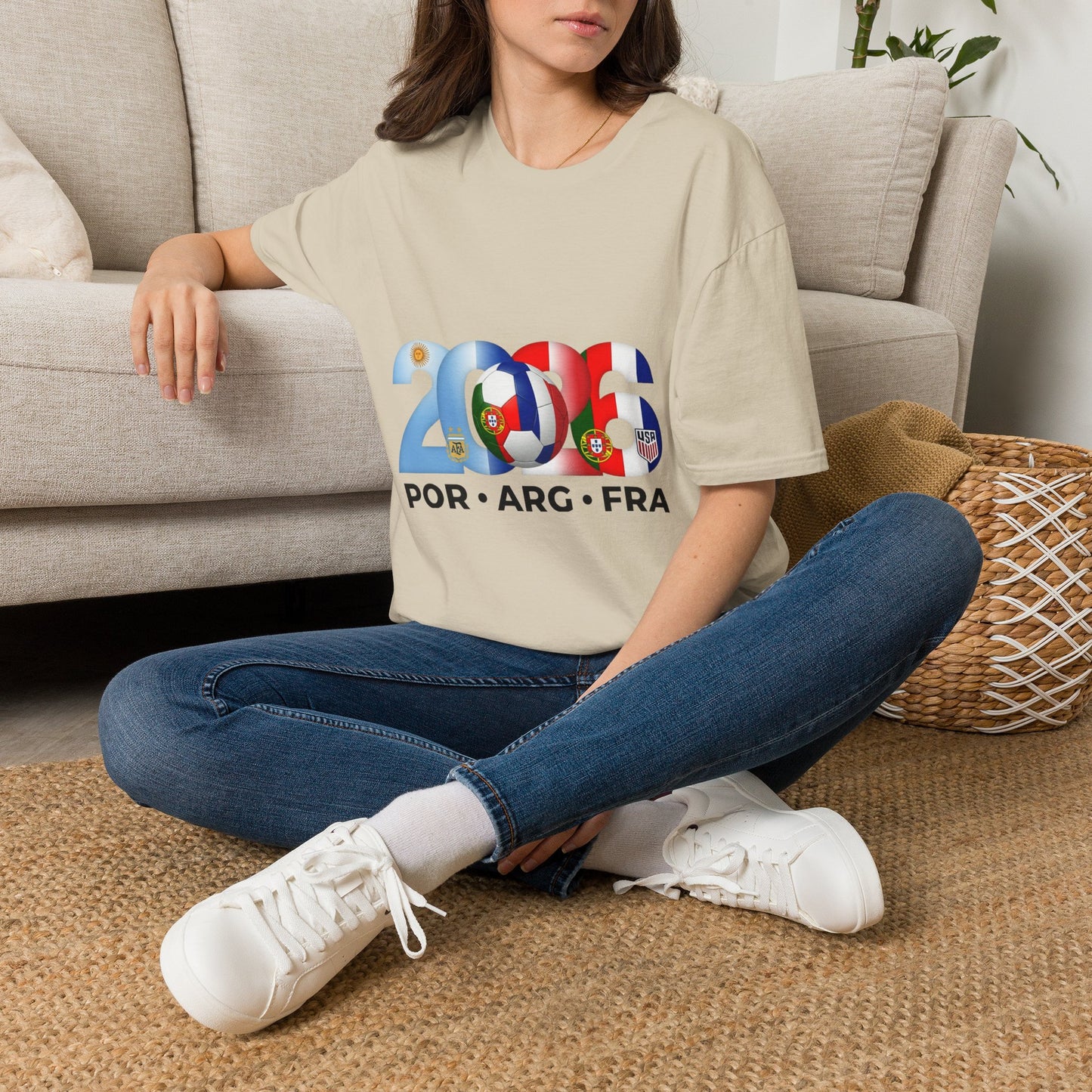 2026 Soccer Unisex Shirt | POR ARG FRA USA Football Tee