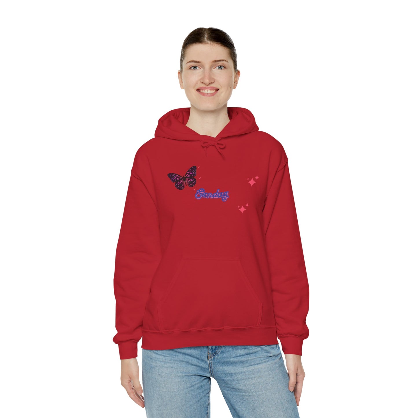 Butterfly Sunday Hoodie Sweatshirt For Women