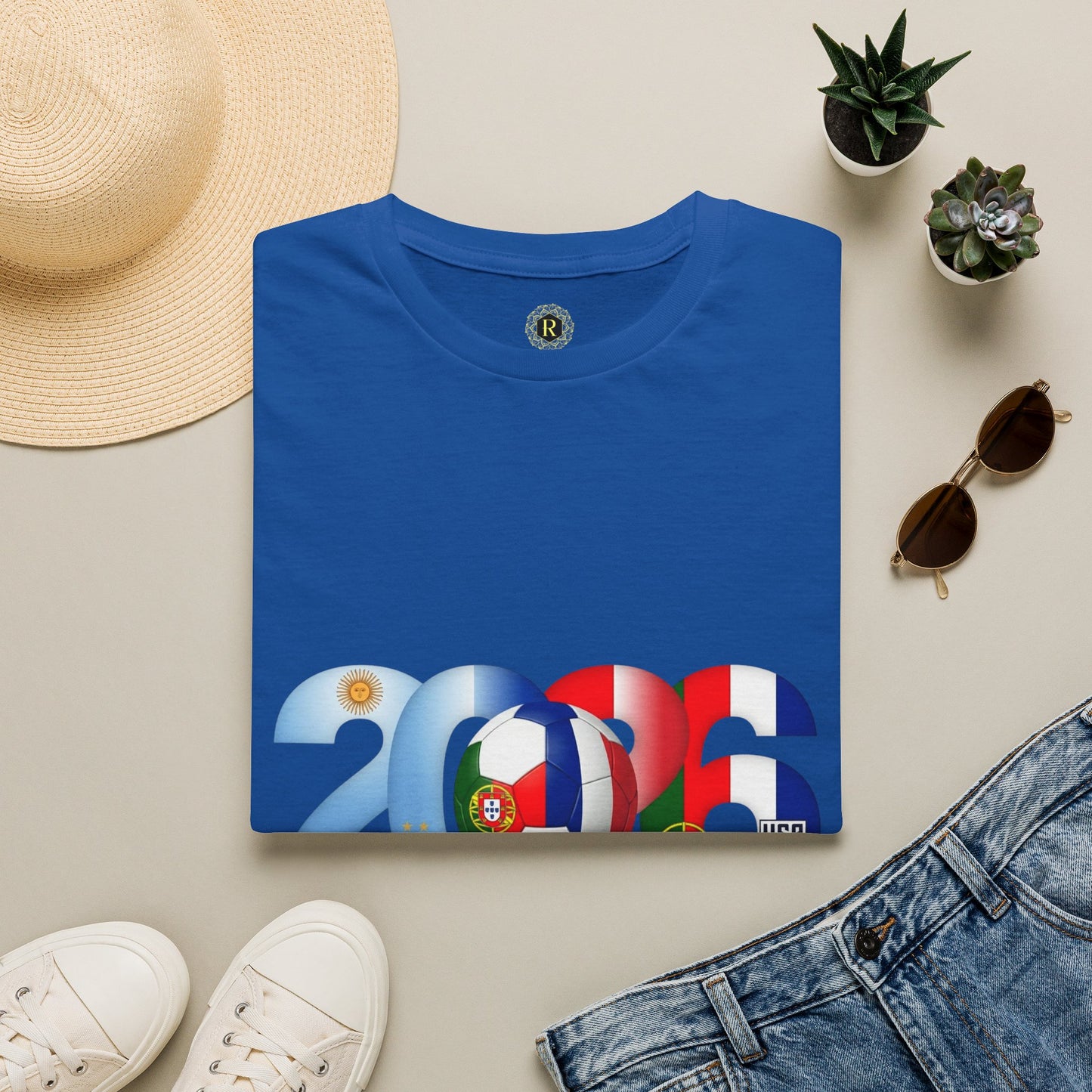2026 Soccer Unisex Shirt | POR ARG FRA USA Football Tee