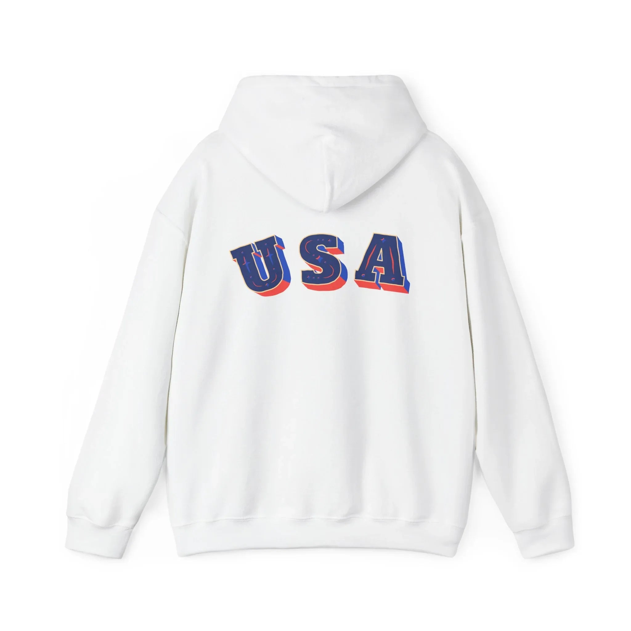 Men's Patriotic Hoodie - Double American Flag Graphic - RizQ Life 