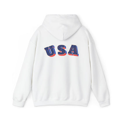 Men's Patriotic Hoodie - Double American Flag Graphic