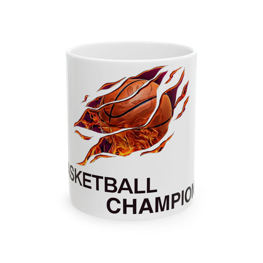 Flaming Basketball Champion Mug - Gift for Sports Lovers
