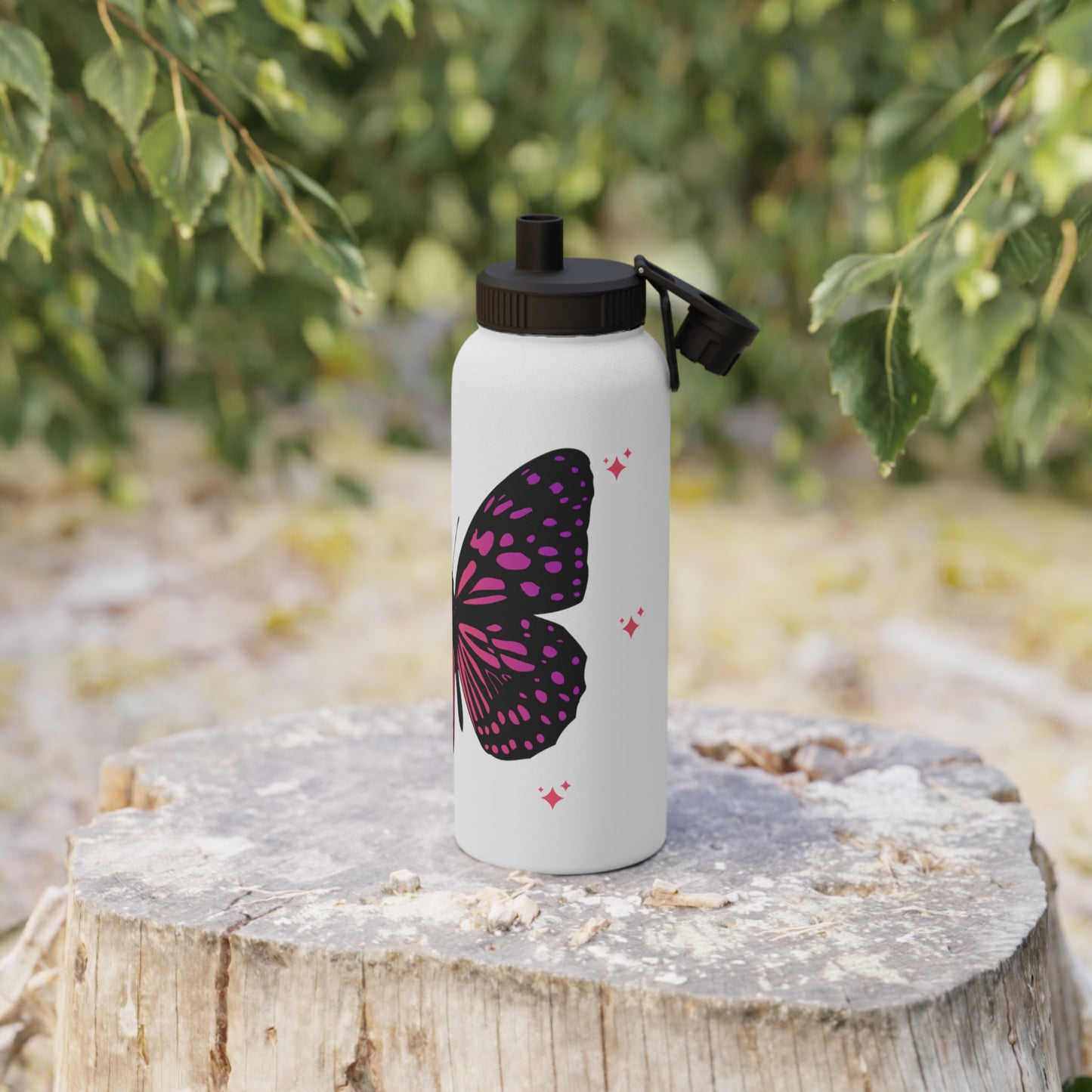 Butterfly Stainless Steel Water Bottle