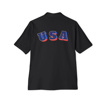 Men's USA Flag Piqué Polo Shirt - Patriotic Design - RizQ Life 